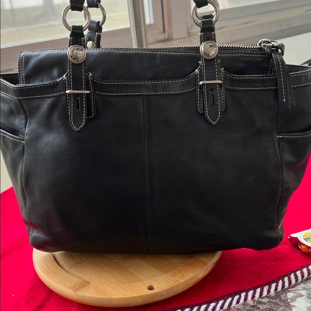 ❌ ❌ SOLD ❌❌Coach Black Leather Shoulder Bag F15147 - Picture 3 of 12